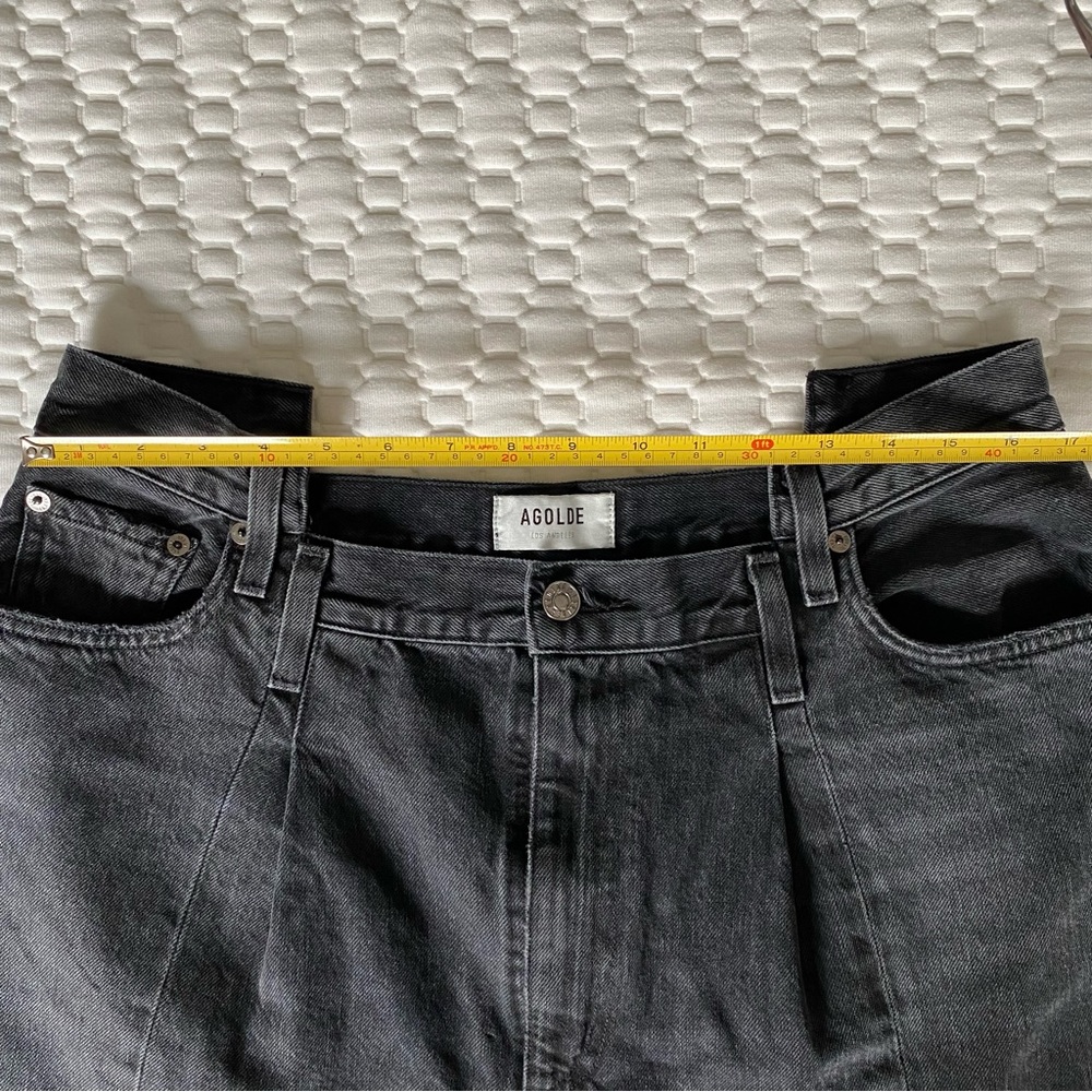 AGOLDE Pieced Angled Black Jeans Size 32 - Picture 11 of 13